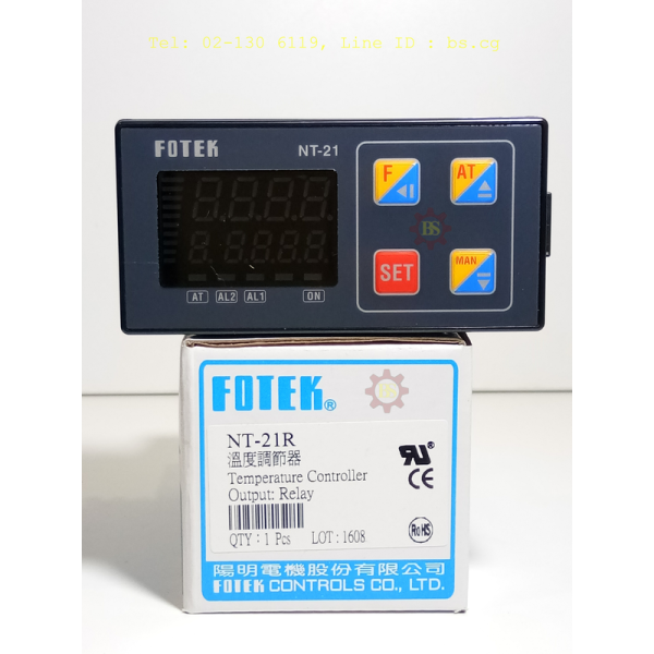 CONTROL Tº 48X96mm , FORMATO HORIZONTAL,ENTRADA PT100-TC,SALIDA RELE NT21-R