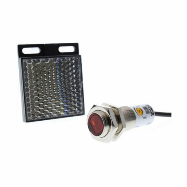 SENSOR REFLEX OPTEX POL.M18, 4MTS, PNP NO/NC, CABLE 2MTS CRD-400-PR