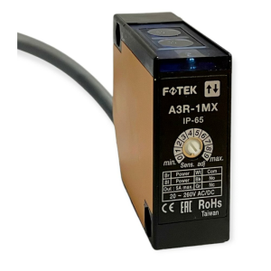 1MX.png SENSOR DIFUSO 50X50mm ALC.1mts OUT RELE IP65 20-260V AC/DC A3R-1MX