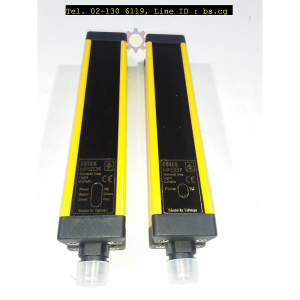 BARRERA FOTEK EMISOR/RECEPTOR NPN NO,4 OPTICOS (25mm) , protección 75 mm.Dist 05…6Mts, ALIM:24VDC LC-04E