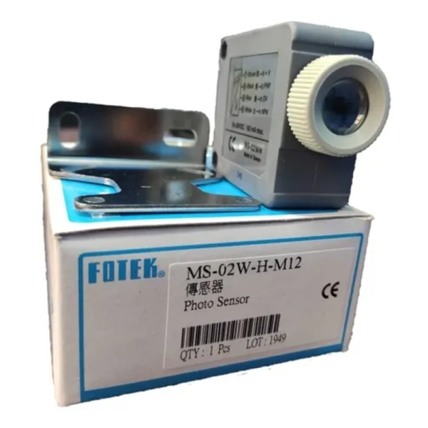 LECTOR DE TACAS FOTEK PNP/NPN POR CONECTOR M12 luz Azul MS-02W-H-M12