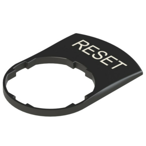 Placa identificación Reset 22mm Negra Pizzato VETF12H12GB14