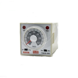 TIMER ANALOGO CONEX. OCTAL  ON-DELAY. 48x48mm  Fotek TM48-M6