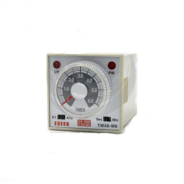 TIMER ANALOGO CONEX. OCTAL  ON-DELAY. 48x48mm  Fotek TM48-M6