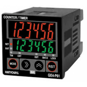 10481.png COUNTER/TIMER 48x48mm, 6 DÍGITOS, SALIDA RELÉ, 24-60VDC./AC GE4-P61D