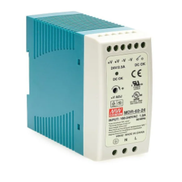 FUENTE SWITCHING IN:110/220VAC-OUT:24VDC 2.5A  Mean Well MDR.60-24