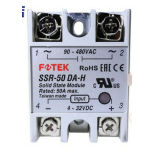SSR DC/AC IN:3-32VDC/OUT:90-480VAC 50A  FOTEK SSR50DA-H