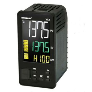 10894B.png CONTROL Tº LCD 48x96mm, In universal, Salida RELÉ+2 ALARMA, 100-240VAC IP65 VX2-UMNA-A2