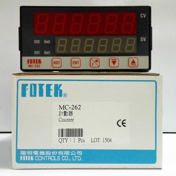 CONTADOR DIGITAL 48X96mm 5 dig. 2 relay  FOTEK 90-265VAC  MC-262