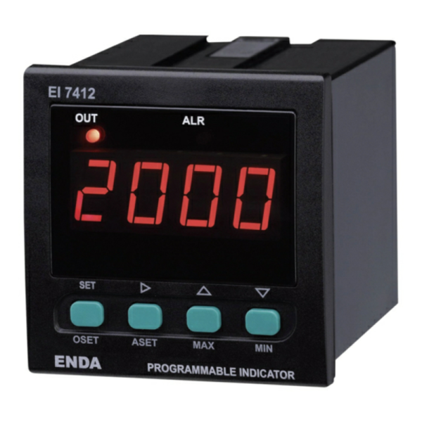 CONTROL DE PROCESOS 72x72mm, 1 display, IN: mA-V, FUENTE INT.24VDC 50mA, SAL.RELÉ+1ALARMA, 230VAC EI7412-230VSC-AS24