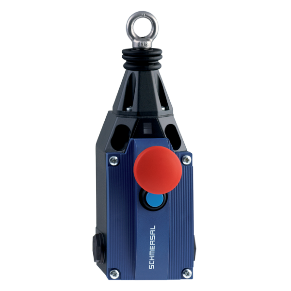 INTERRUPTOR DE EMERGENCIA POR TRACCIÓN DE CABLE 2NO+2NC (hasta 75mts)botón reset + Paro de emergencia ZQ900-22N