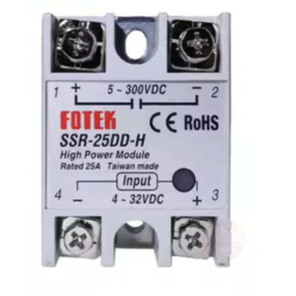 SSR .DC/DC IN:4-32VDC/OUT:5-300VDC 25A  FOTEK SSR-25DD-H