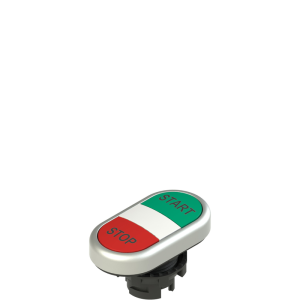 PZ1063.png Cabezal Botón con marca STAR/STOP 22mm Pizzato E2 1PDRL9AAAP